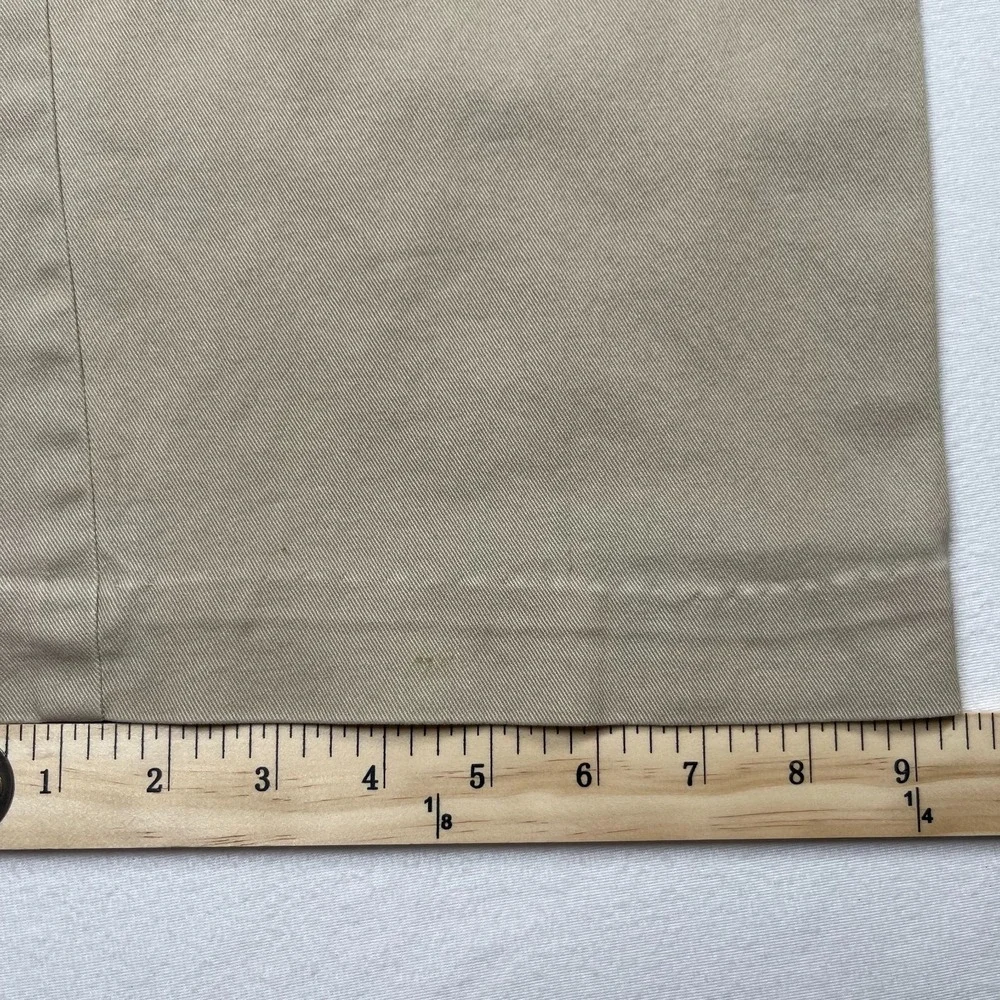 Express Pants Women 11/12 Beige Cotton Stretch Pockets High-Rise Wide Leg Preppy